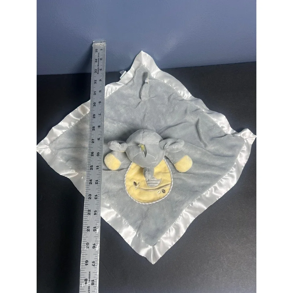 Douglas‎ Baby Gray Elephant Yellow Bird Lovey Security Blanket Plush Satin 14.5